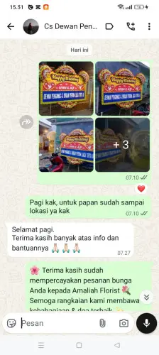 Testimonial Papan Bunga Pernikahan ungkal
