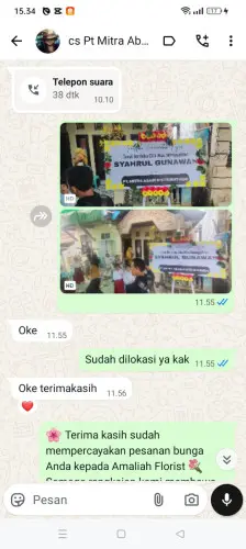 Testimonial Papan Bunga ungkal